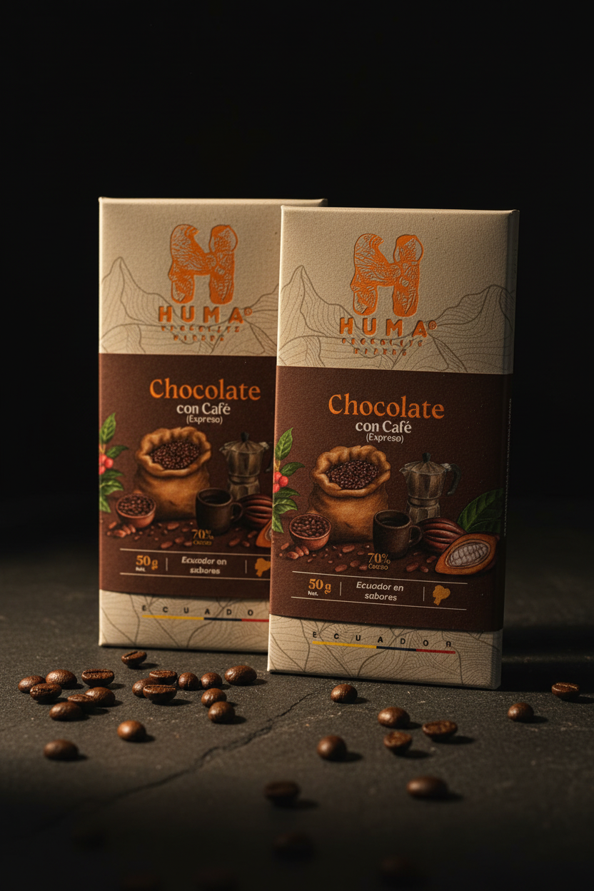 Dos barras Espresso Dark Chocolate
